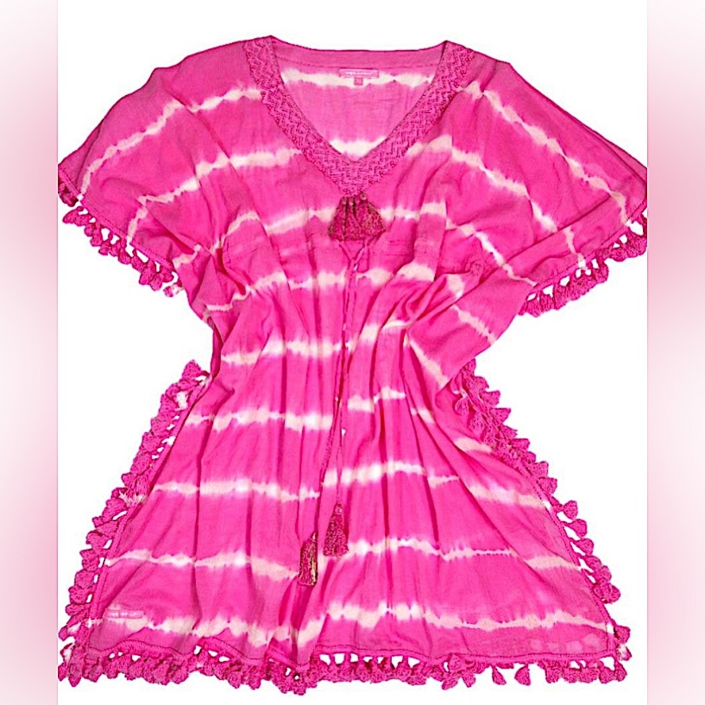 Women’s Simply Southern Tassel Cover Up (Tye Dye Stripe)